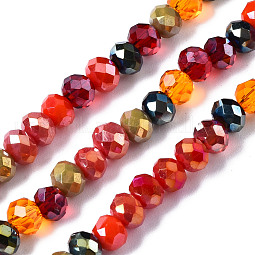 Electroplate Glass Beads Strands US-EGLA-T020-12C