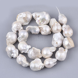 Natural Baroque Pearl Keshi Pearl Beads Strands US-PEAR-Q015-007