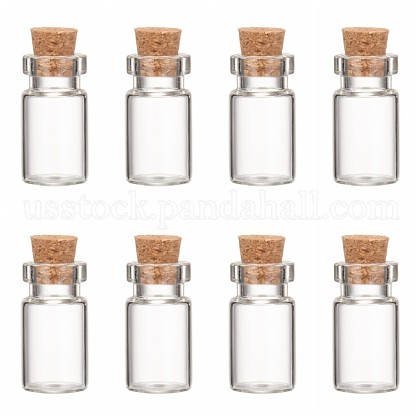 Glass Wishing Bottle Bead Containers US-CON-Q014-1