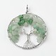 Tree of Life Natural Green Aventurine Big Pendants US-G-L455-D08-1