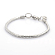 304 Stainless Steel European Style Round Snake Chains Bracelets US-STAS-J015-01-1