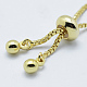 Brass Chain Bracelet Making US-KK-G284-03G-NR-4