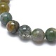 Natural Indian Agate Bead Stretch Bracelets US-BJEW-K212-A-010-3