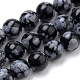 Natural Snowflake Obsidian Beads Strands US-G-S259-20-8mm-1