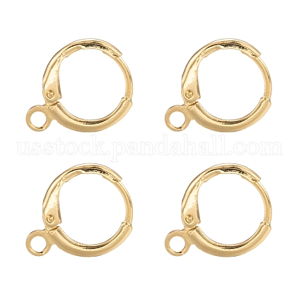 Brass Huggie Hoop Earring Findings US-KK-L179-04G-1