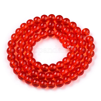 Transparent Glass Beads Strands&nbsp;US-GLAA-T032-T6mm-09-3