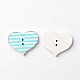 Heart 2-Hole Printed Wooden Buttons US-BUTT-M014-01-2