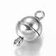 304 Stainless Steel Magnetic Clasps with Loops US-STAS-K006-5.5mm-04C-2