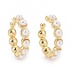 Acrylic Pearl Beaded Cuff Earrings US-EJEW-G288-06G-1