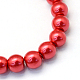 Baking Painted Pearlized Glass Pearl Round Bead Strands US-HY-Q330-8mm-74-2