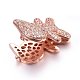 Brass Micro Pave Cubic Zirconia Slide Charms US-ZIRC-G147-02A-NR-4