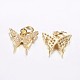 Long-Lasting Plated Brass Micro Pave Cubic Zirconia Charms US-ZIRC-F069-32G-2