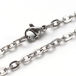 304 Stainless Steel Cable Chains Necklaces US-NJEW-O058-12P
