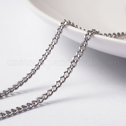 304 Stainless Steel Curb Chains Twisted Chains US-CHS-L014-14P-1