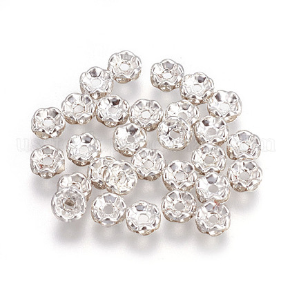 Iron Rhinestone Spacer Beads US-RB-A008-6MM-S-1