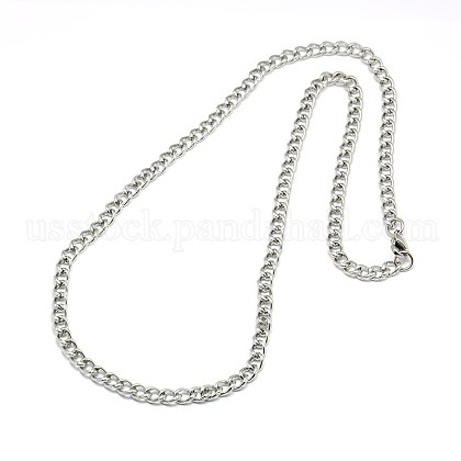 304 Stainless Steel Curb Chain/Twisted Chain Necklace Making US-STAS-A028-N134P-1