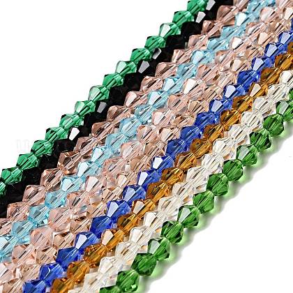 Half-Handmade Transparent Glass Beads Strands US-GB6MM-1