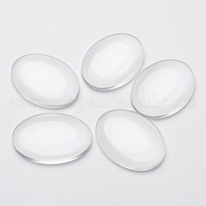 40X30MM Dome Oval Transparent Clear Glass Cabochons for Photo Craft Jewelry Making US-X-GGLA-G017-1