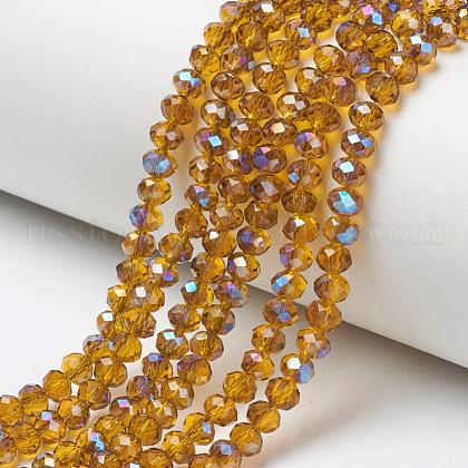 Electroplate Glass Beads Strands US-EGLA-A034-T10mm-I17-1