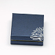 Silver Tone Flower Cardboard Jewelry Boxes US-CBOX-R036-01-3