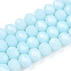 Opaque Solid Color Glass Beads Strands US-EGLA-A034-P8mm-D06-1