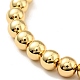 Rack Plating Brass Round Beaded Slider Bracelet for Women US-BJEW-B066-01A-02-2