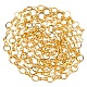 PandaHall Elite 1 Yard Brass Handmade Chains Size 6x1mm Golden Mother-son Chains for Jewelry Making US-CHC-PH0001-09G-2