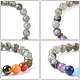 Yoga Chakra Jewelry Stretch Bracelets US-BJEW-G554-02-4