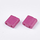 2-Hole Baking Paint Glass Seed Beads US-SEED-S023-17C-25-2