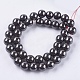 Magnetic Synthetic Hematite Beads Strands US-G-Q893-10mm-2