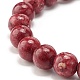 8.5mm Natural Crazy Agate Round Beads Stretch Bracelets US-BJEW-JB07143-6