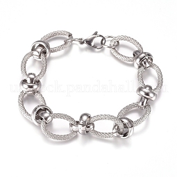304 Stainless Steel Chain Bracelets US-BJEW-L661-05P