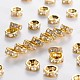 Iron Rhinestone Spacer Beads US-RB-A009-6MM-G-1