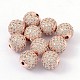 Brass Cubic Zirconia Beads US-ZIRC-D003-2R-1