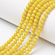 Opaque Solid Color Glass Beads Strands US-EGLA-A034-P4mm-D04-1