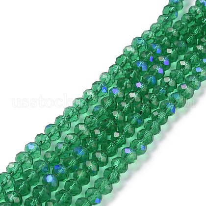 Electroplate Glass Beads Strands US-EGLA-A034-T8mm-L12-1