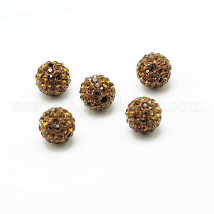 Polymer Clay Rhinestone Beads US-RB-C1438-10mm-A15-1