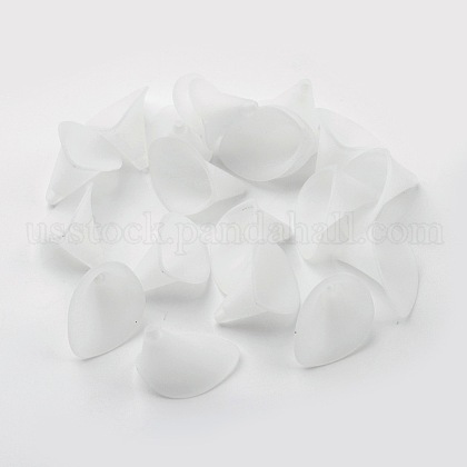 Frosted Acrylic Calla Lily Flower Beads for Chunky Necklace Jewelry US-X-PAF011Y-1-1