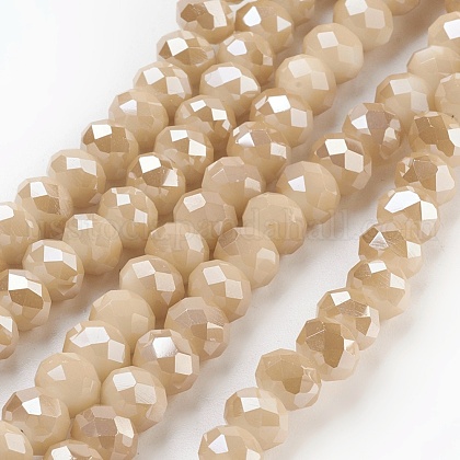 Electroplate Glass Beads Strands US-GLAA-K027-FR-B03-1