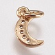 Brass Micro Pave Cubic Zirconia Charms US-ZIRC-E147-59G-2