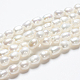 Oval Natural Cultured Freshwater Pearl Beads Strands US-PEAR-R015-45-5