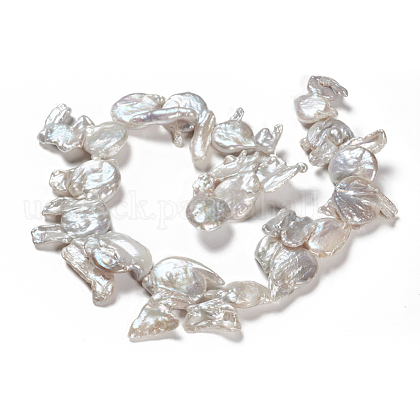 Natural Baroque Pearl Keshi Pearl Beads Strands US-PEAR-T001-04-1
