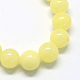 Natural Dyed Yellow Jade Gemstone Bead Strands US-G-R271-8mm-Y06-2