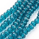 Peacock Blue Imitate Austrian Crystal Faceted Glass Rondelle Spacer Beads US-X-GR8MMY-69-1