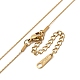 Ion Plating(IP) 304 Stainless Steel Coreana Chain Necklace for Women US-NJEW-G097-03G-2