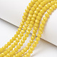 Opaque Solid Color Glass Beads Strands US-EGLA-A034-P8mm-D04-1