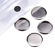 Flat Round 304 Stainless Steel Cabochon Settings US-STAS-PH0002-54P-2