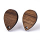 Walnut Wood Stud Earring Findings US-MAK-N033-007-2