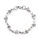 304 Stainless Steel Link Chain Bracelet for Men Women US-BJEW-Z011-21P-1