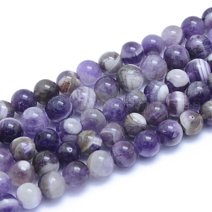 Natural Amethyst Beads Strands US-G-L552H-03B-1